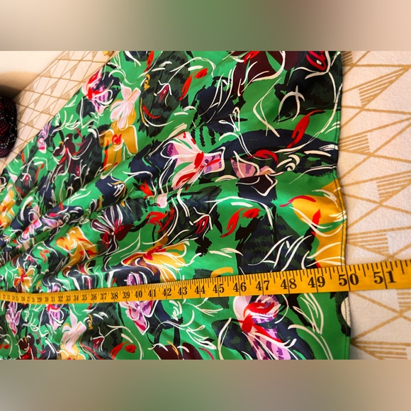 SALONI NWT Eden Floral Dress in Emerald 100% Silk Size 4 - Picture 12 of 13